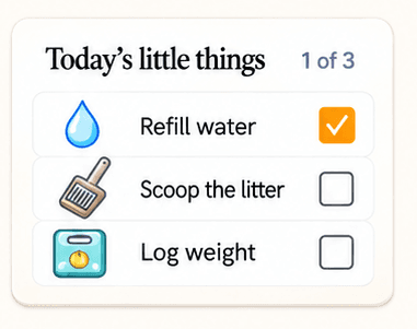 PetQiu daily care tasks